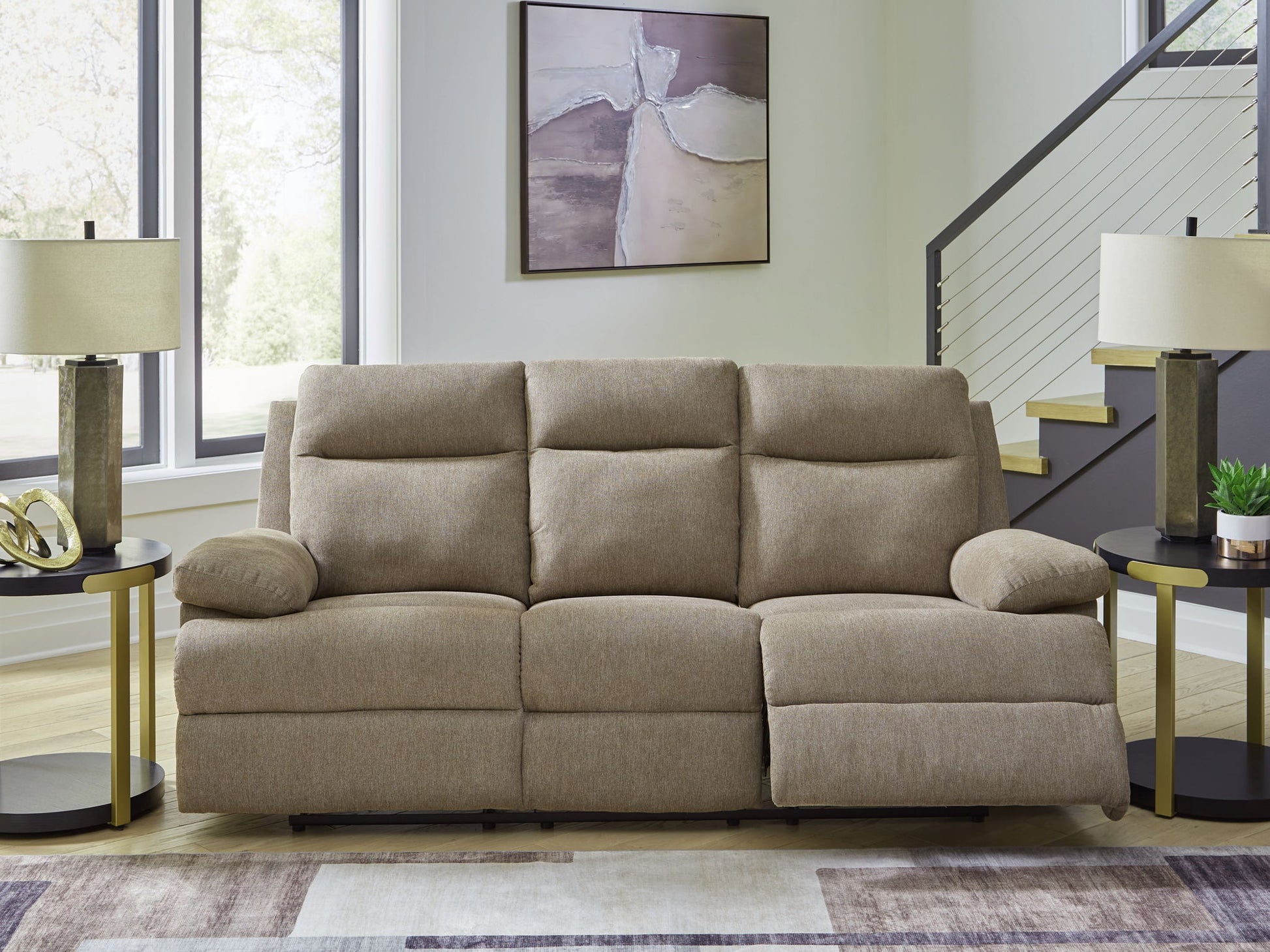 Side - Swipe - Reclining Sofa With Drop Down Table - Hornell Furniture Outlet