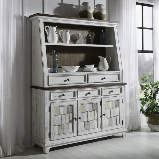 River Place - Server & Hutch - White - Hornell Furniture Outlet