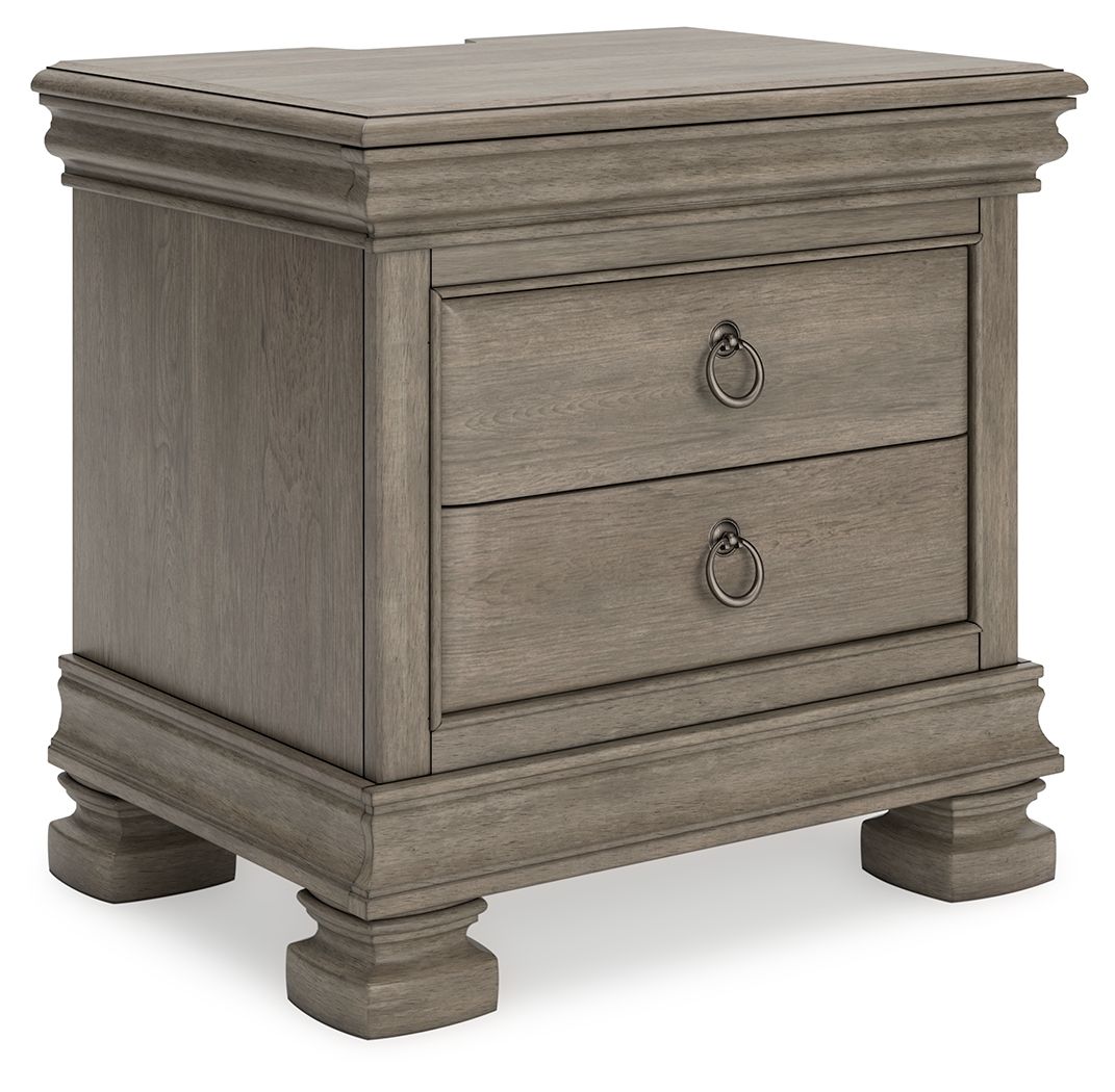 Lexorne - Gray - Three Drawer Night Stand - Hornell Furniture Outlet