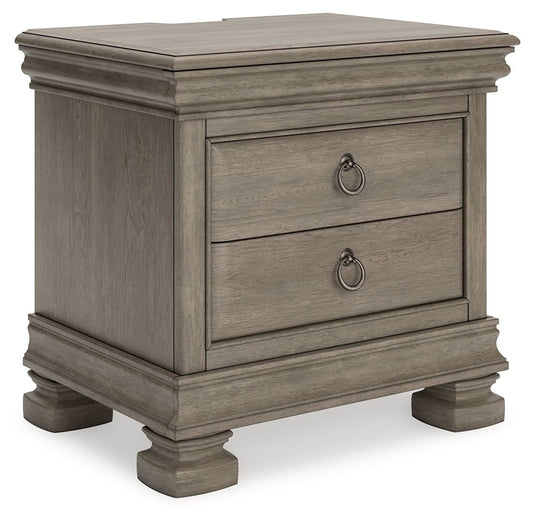 Lexorne - Gray - Three Drawer Night Stand - Hornell Furniture Outlet