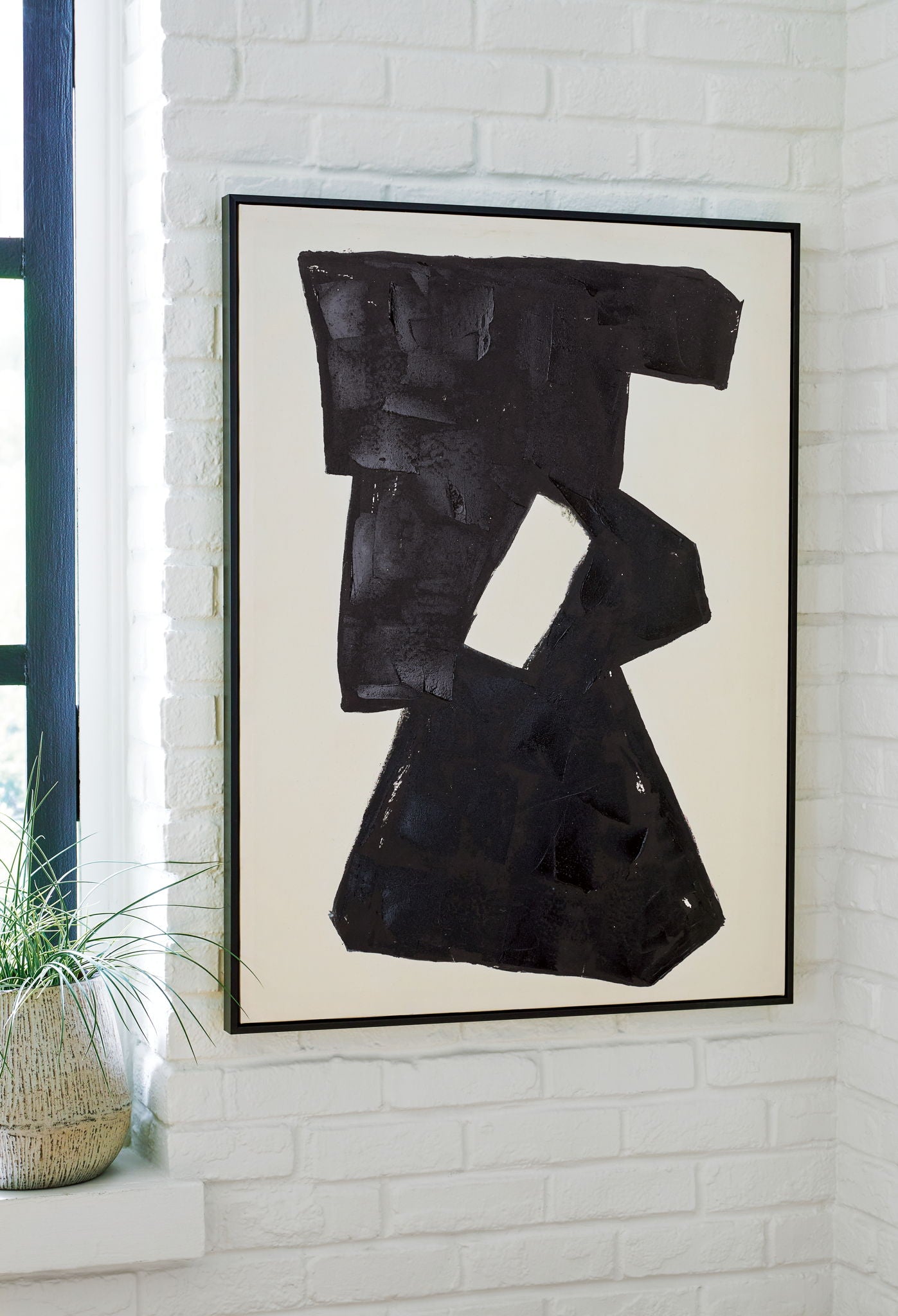Garviery - Black / Cream - Wall Art - Hornell Furniture Outlet