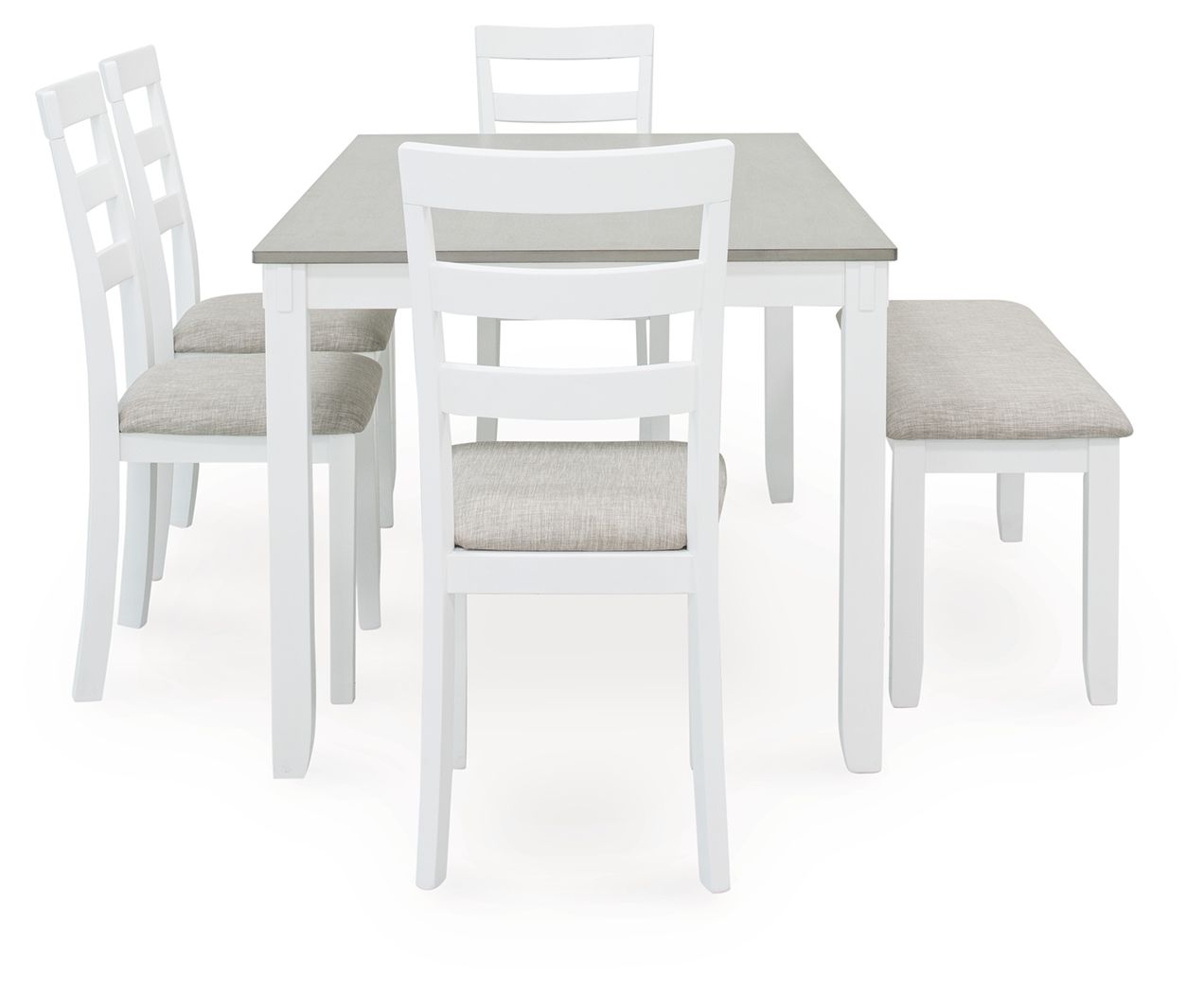 Stonehollow - White / Gray - Rectangular Drm Table Set (Set of 6) - Hornell Furniture Outlet