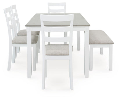 Stonehollow - White / Gray - Rectangular Drm Table Set (Set of 6) - Hornell Furniture Outlet