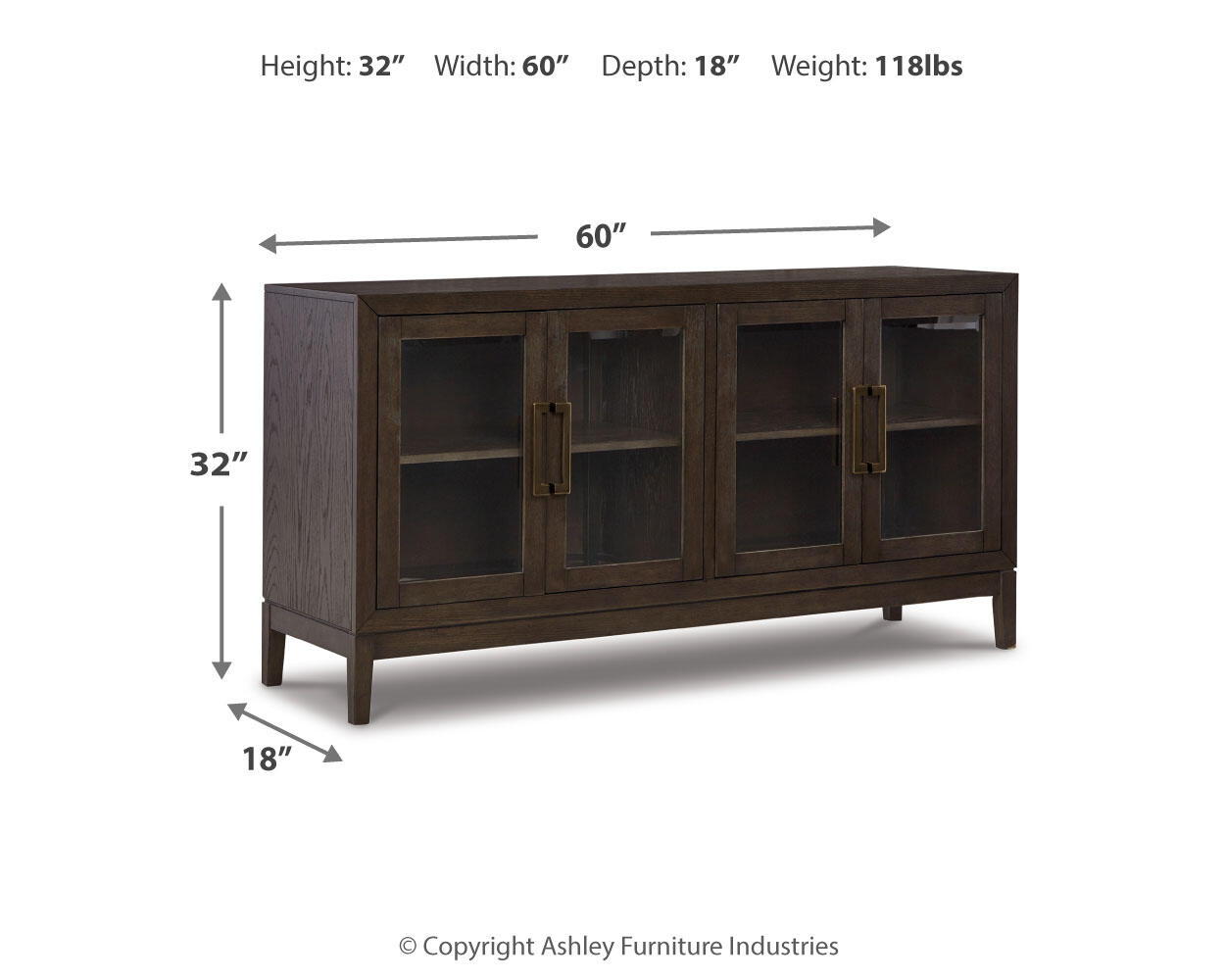 Burkhaus - Dining Room Server - Dark Brown - Hornell Furniture Outlet