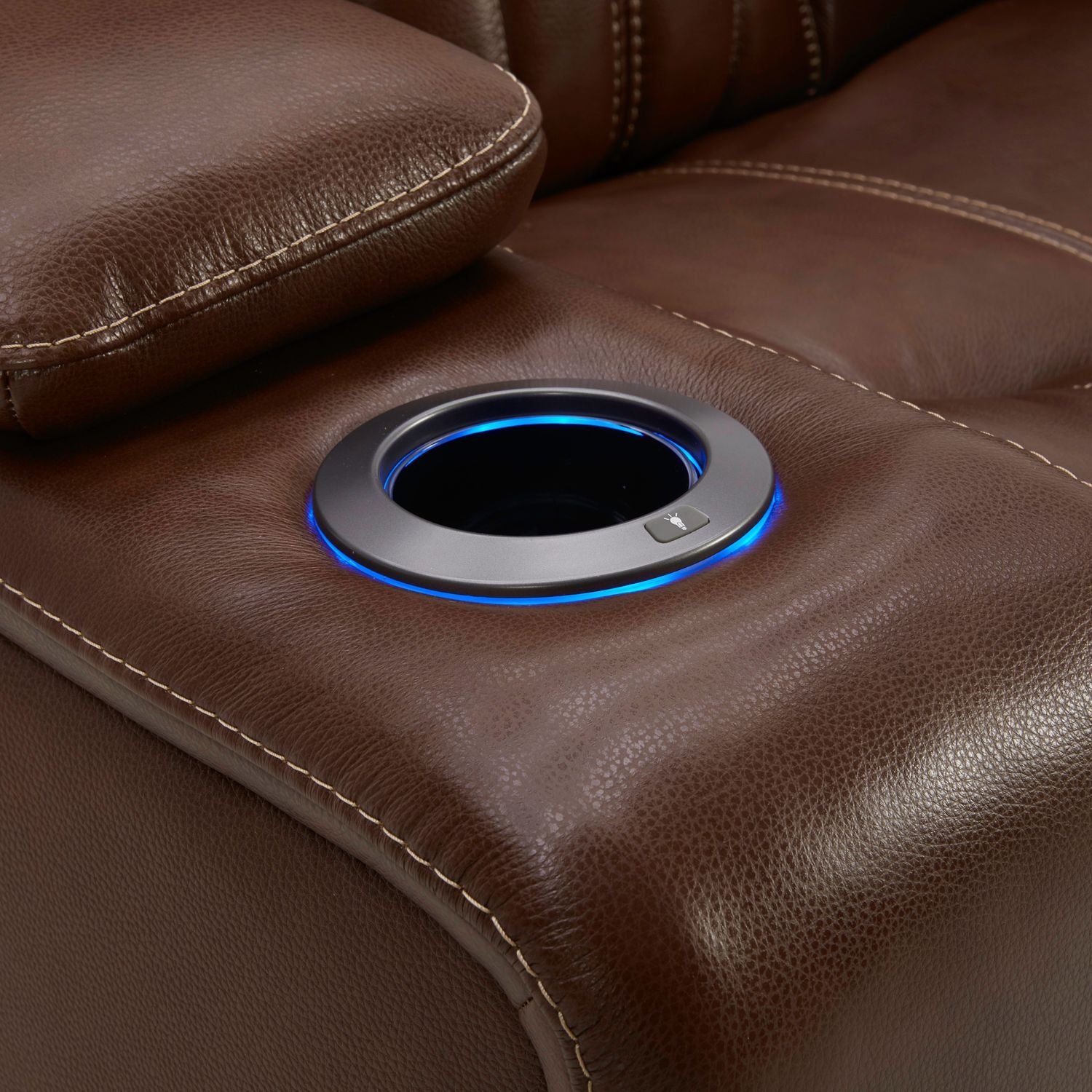 Caswell - Swivel Glider Recliner P2 - Brown - Hornell Furniture Outlet