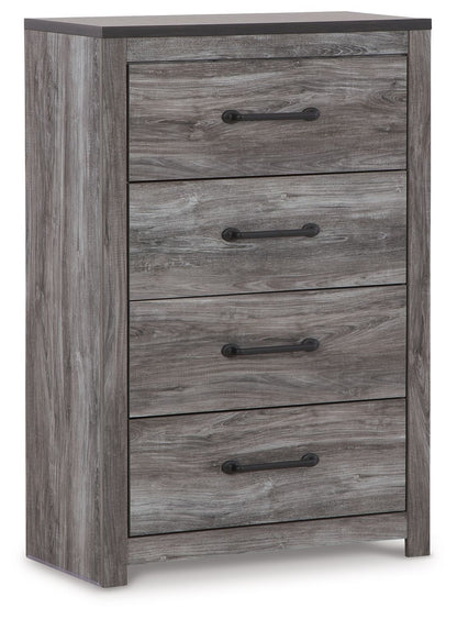 Bronyan - Dark Gray - Four Drawer Chest - Hornell Furniture Outlet