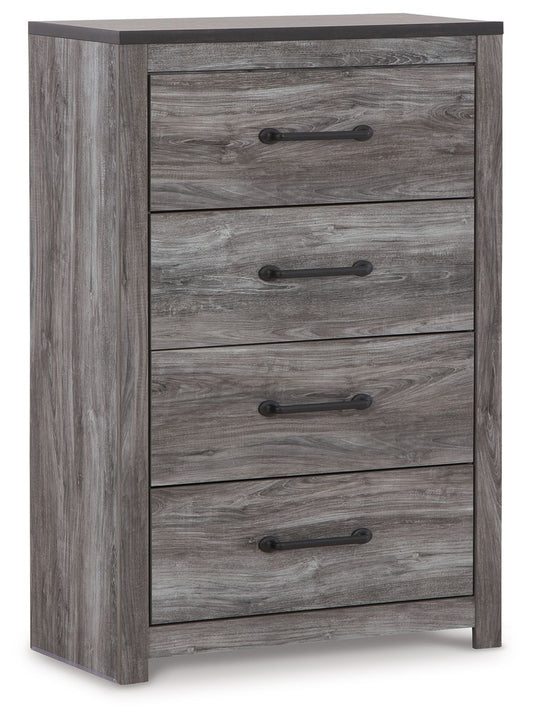 Bronyan - Dark Gray - Four Drawer Chest - Hornell Furniture Outlet