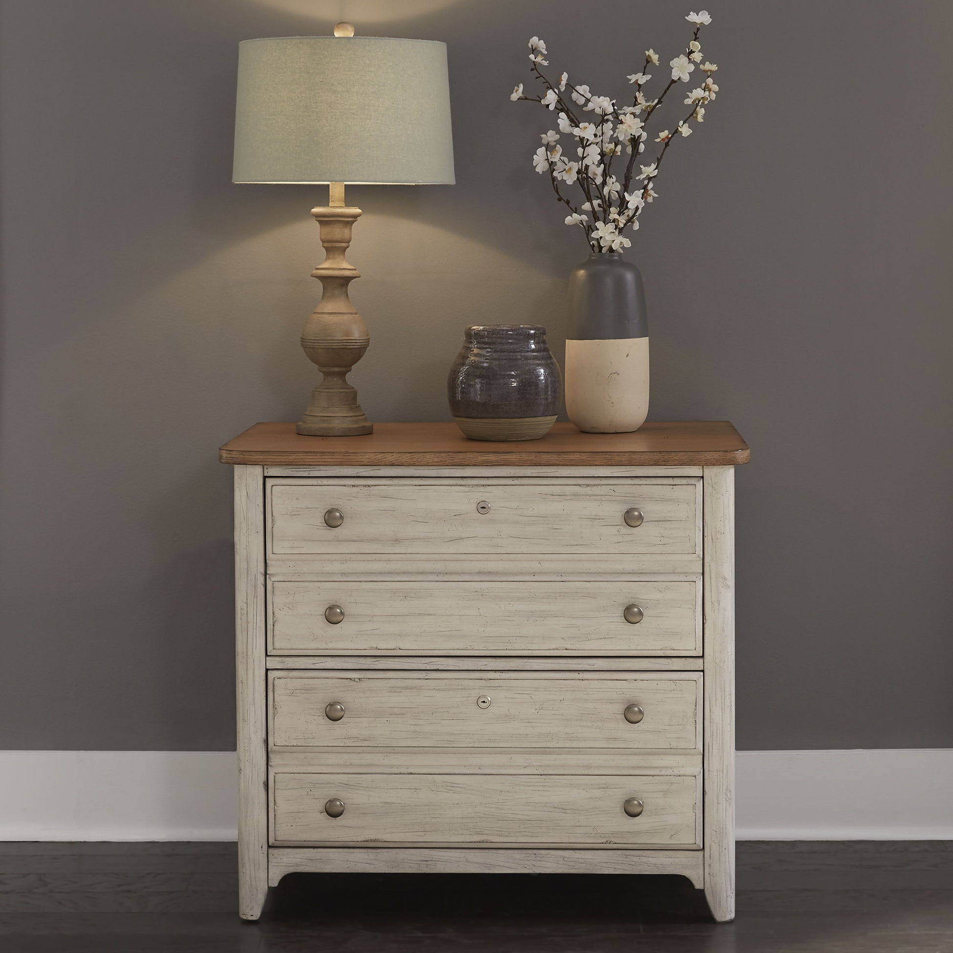 Farmhouse Reimagined - Lateral File - White - Hornell Furniture Outlet