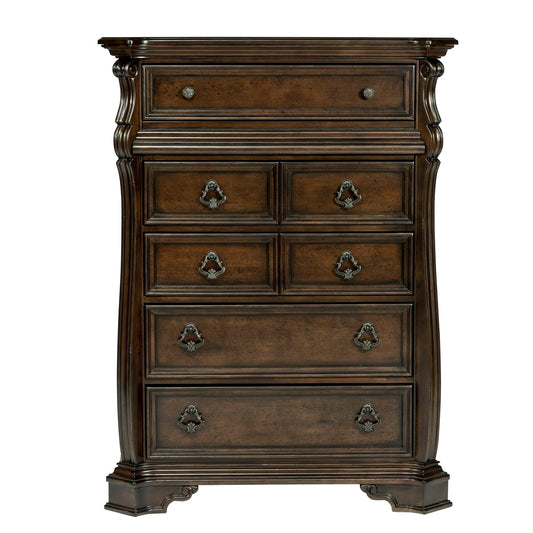 Arbor Place - 6 Drawer Chest - Dark Brown - Hornell Furniture Outlet
