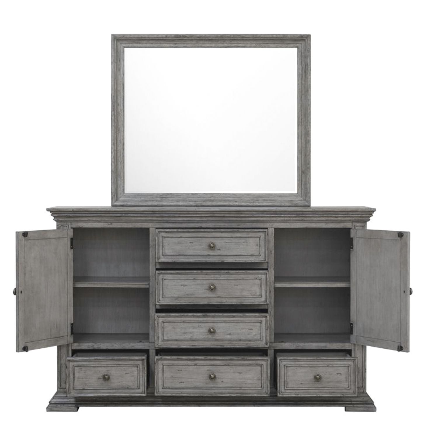 Big Valley - Dresser & Mirror - Hornell Furniture Outlet