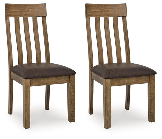 Urbinforte - Dining Upholstered Side Chair (Set of 2) - Light Brown - Hornell Furniture Outlet