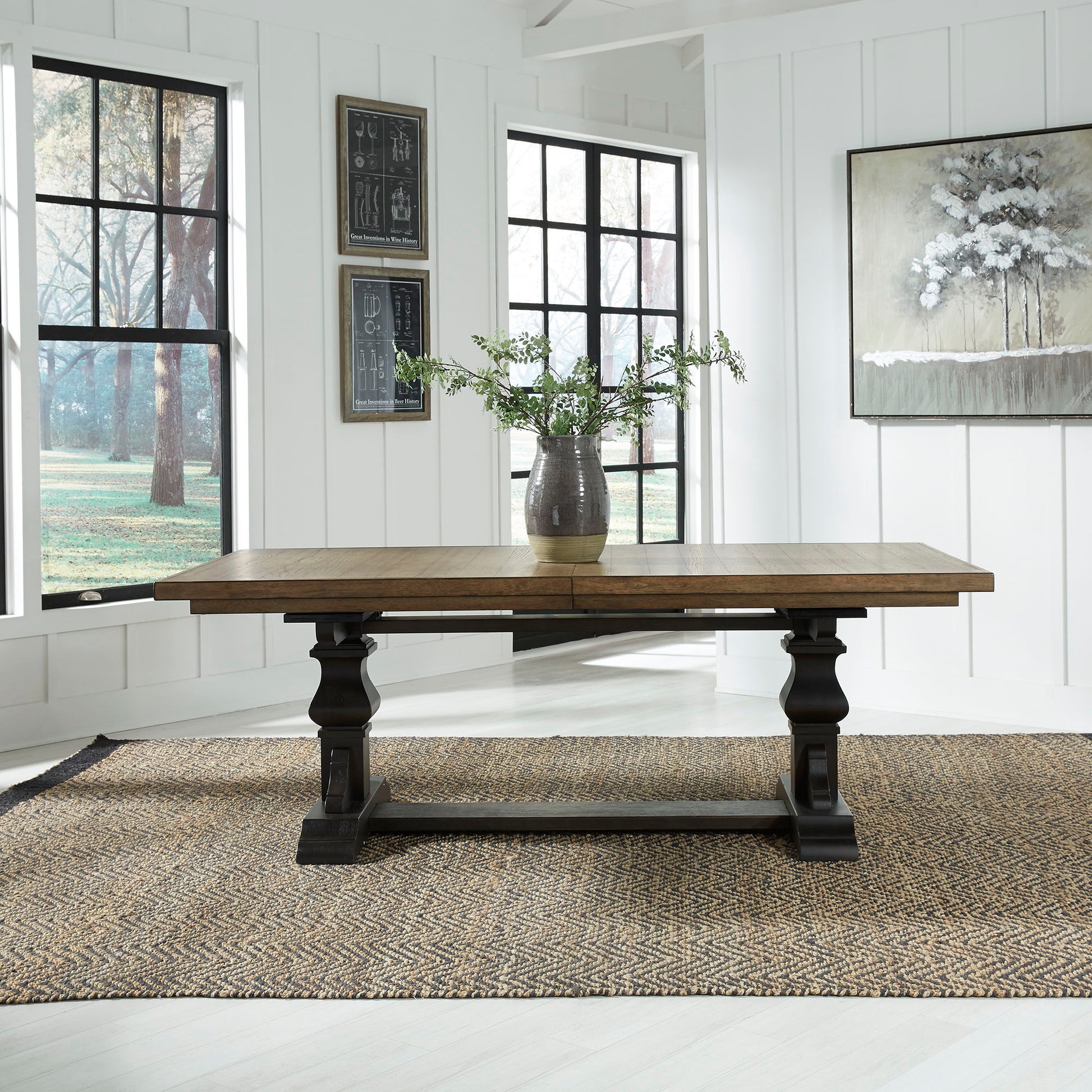 Harvest Home - Trestle Table Set - Hornell Furniture Outlet
