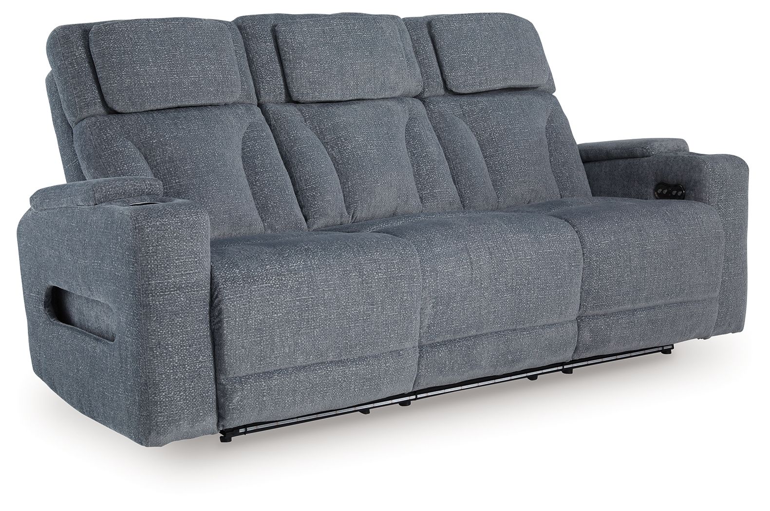 Studio Cave - Steel - Power Reclining Sofa - Hornell Furniture Outlet