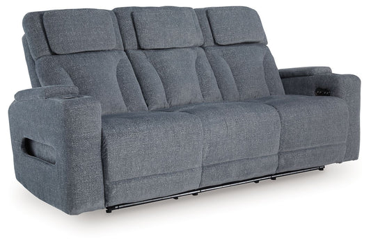 Studio Cave - Steel - Power Reclining Sofa - Hornell Furniture Outlet