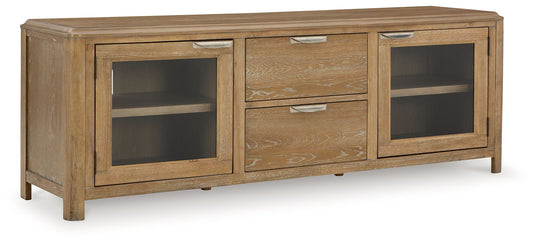 Rencott - Light Brown - Extra Large TV Stand - Hornell Furniture Outlet