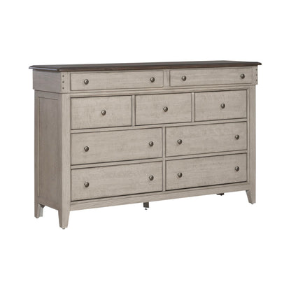 Ivy Hollow - 9 Drawer Dresser - White - Hornell Furniture Outlet