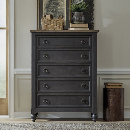 Americana Farmhouse - 5 Drawer Chest - Hornell Furniture Outlet