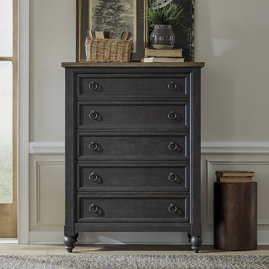 Americana Farmhouse - 5 Drawer Chest - Hornell Furniture Outlet