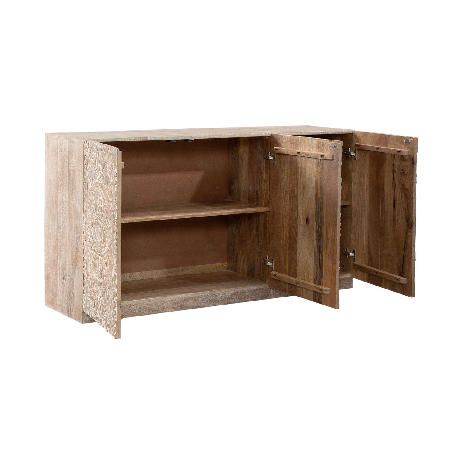 Melody - 3 Door Accent Cabinet - Brown - Hornell Furniture Outlet