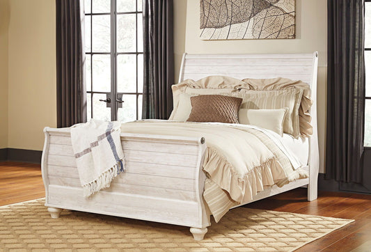 Willowton - Sleigh Bed - Hornell Furniture Outlet