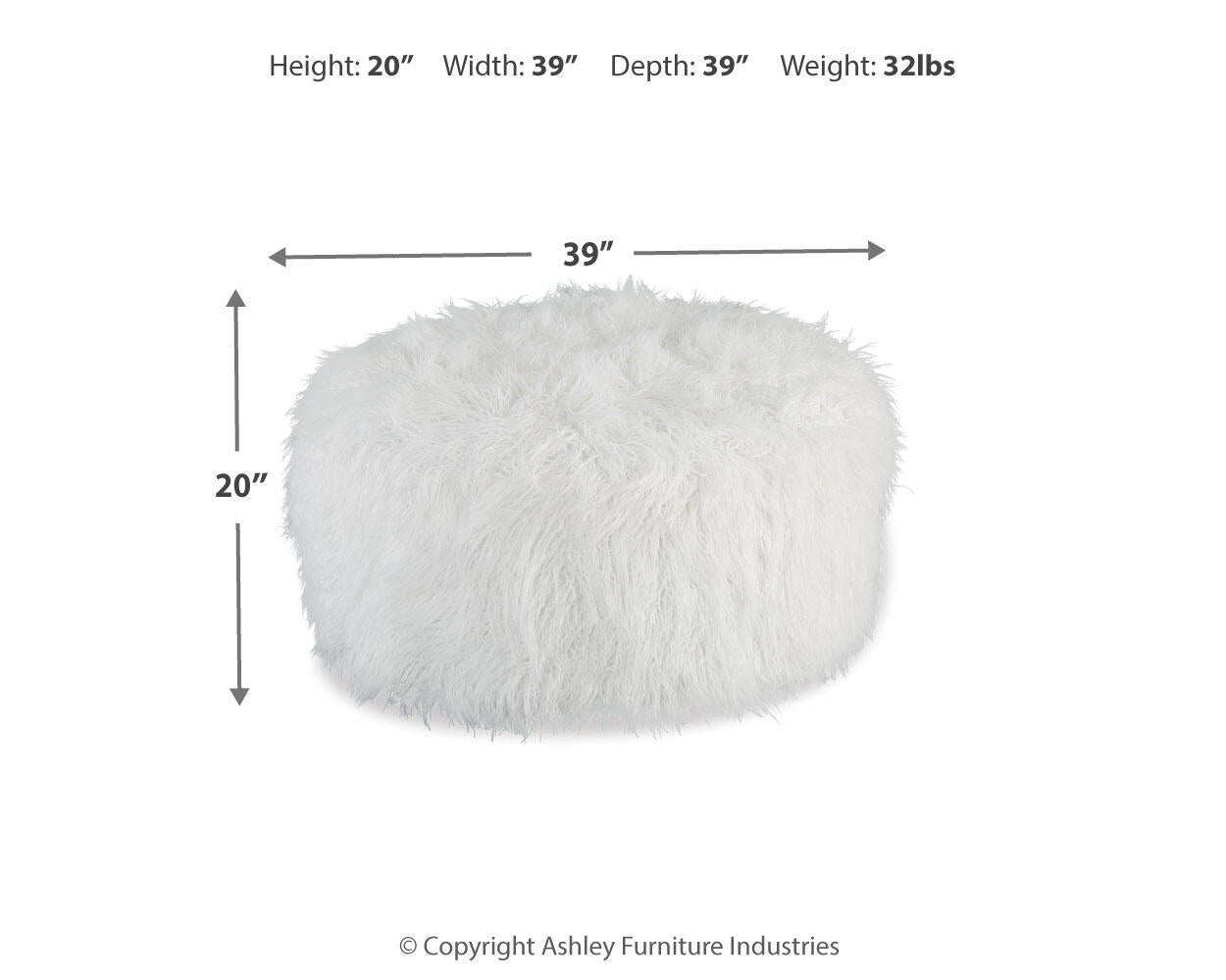 Galice - Oversized Ottoman - Hornell Furniture Outlet