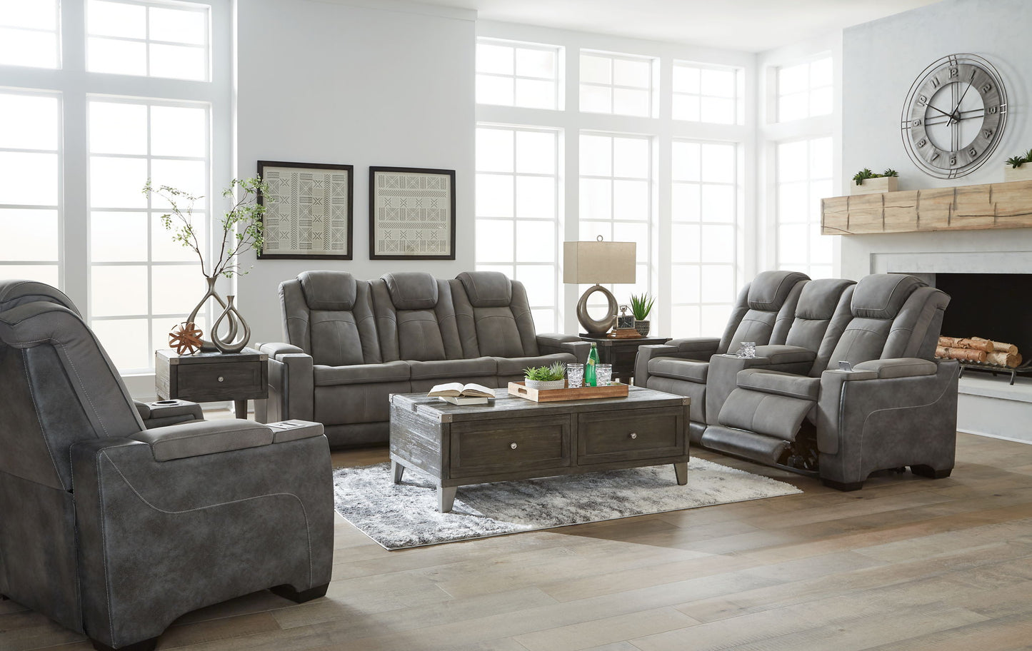 Next - Gen Durapella - Power Reclinering Living Room Set - Hornell Furniture Outlet