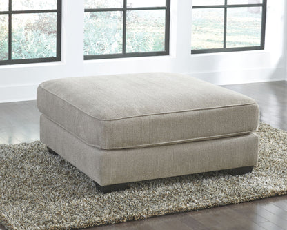 Ardsley - Pewter - Oversized Accent Ottoman - Hornell Furniture Outlet