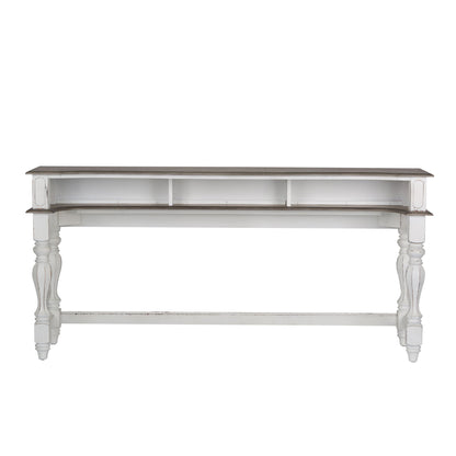 Magnolia Manor - Console Bar Table - White - Hornell Furniture Outlet