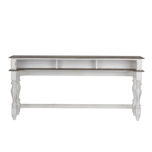 Magnolia Manor - Console Bar Table - White - Hornell Furniture Outlet