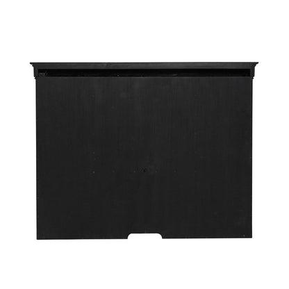 Meritage - Jr Executive Credenza Hutch - Aged Charcoal - Hornell Furniture Outlet