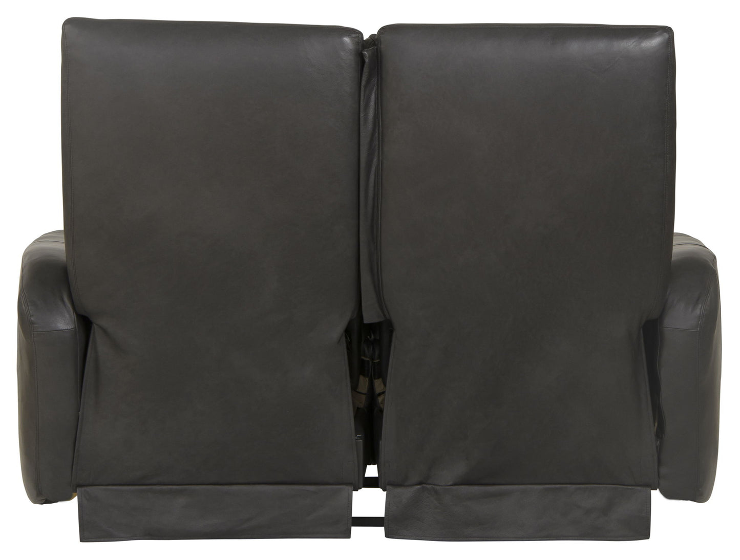 Bosa - Leather Power Reclining Loveseat - Charcoal - Hornell Furniture Outlet