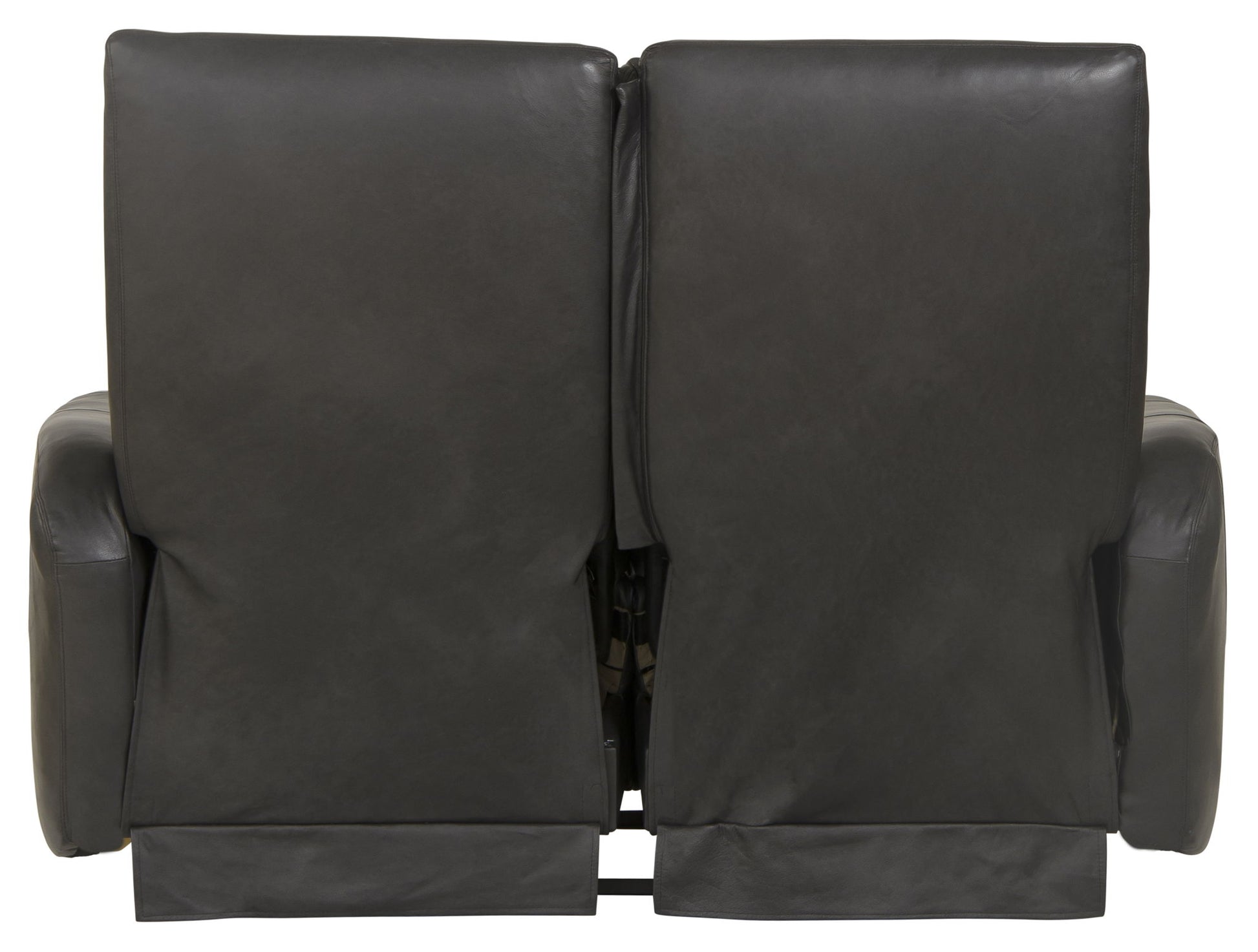 Bosa - Leather Power Reclining Loveseat - Charcoal - Hornell Furniture Outlet