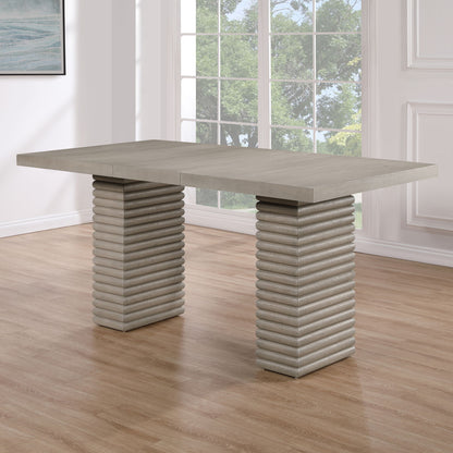 Lily - 60 - 78" Counter Table With 18" Leaf - Gray - Hornell Furniture Outlet