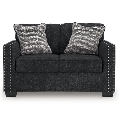 Jasmine Peaks - Coal - Loveseat - Hornell Furniture Outlet