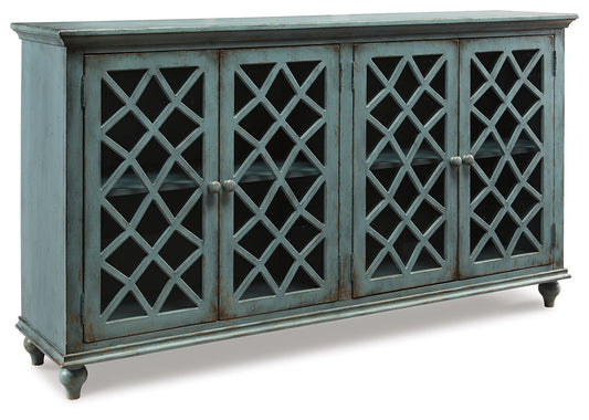 Mirimyn - Accent Cabinet - Vintage Finish - Antique Teal - Hornell Furniture Outlet