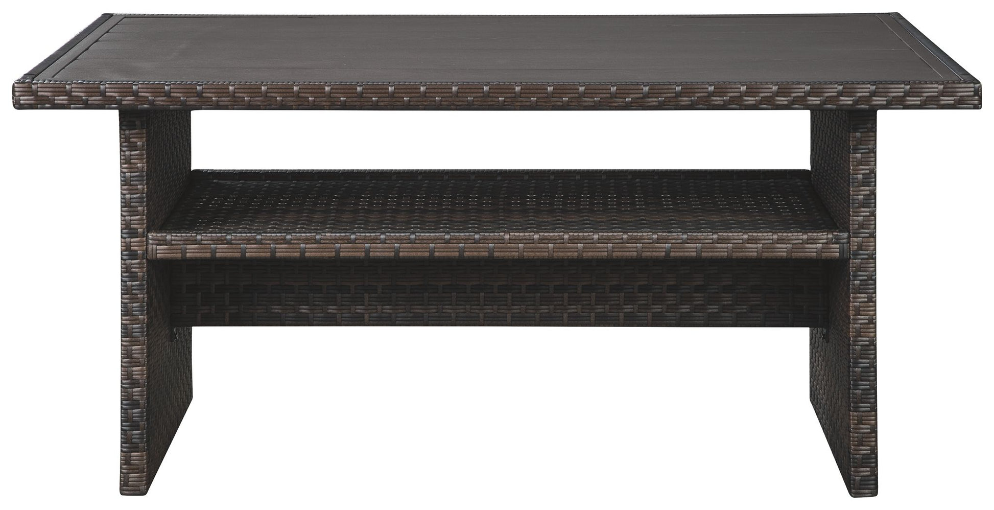 Easy Isle - Dark Brown / Beige - RECT Multi - Use Table - Hornell Furniture Outlet