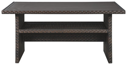 Easy Isle - Dark Brown / Beige - RECT Multi - Use Table - Hornell Furniture Outlet
