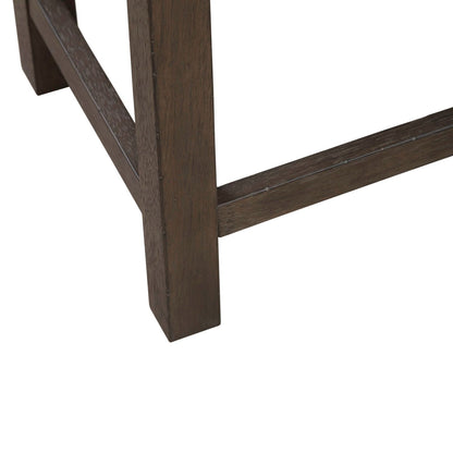 Cascade Falls - Upholstered Console Stool - Satin Espresso / Gray - Hornell Furniture Outlet