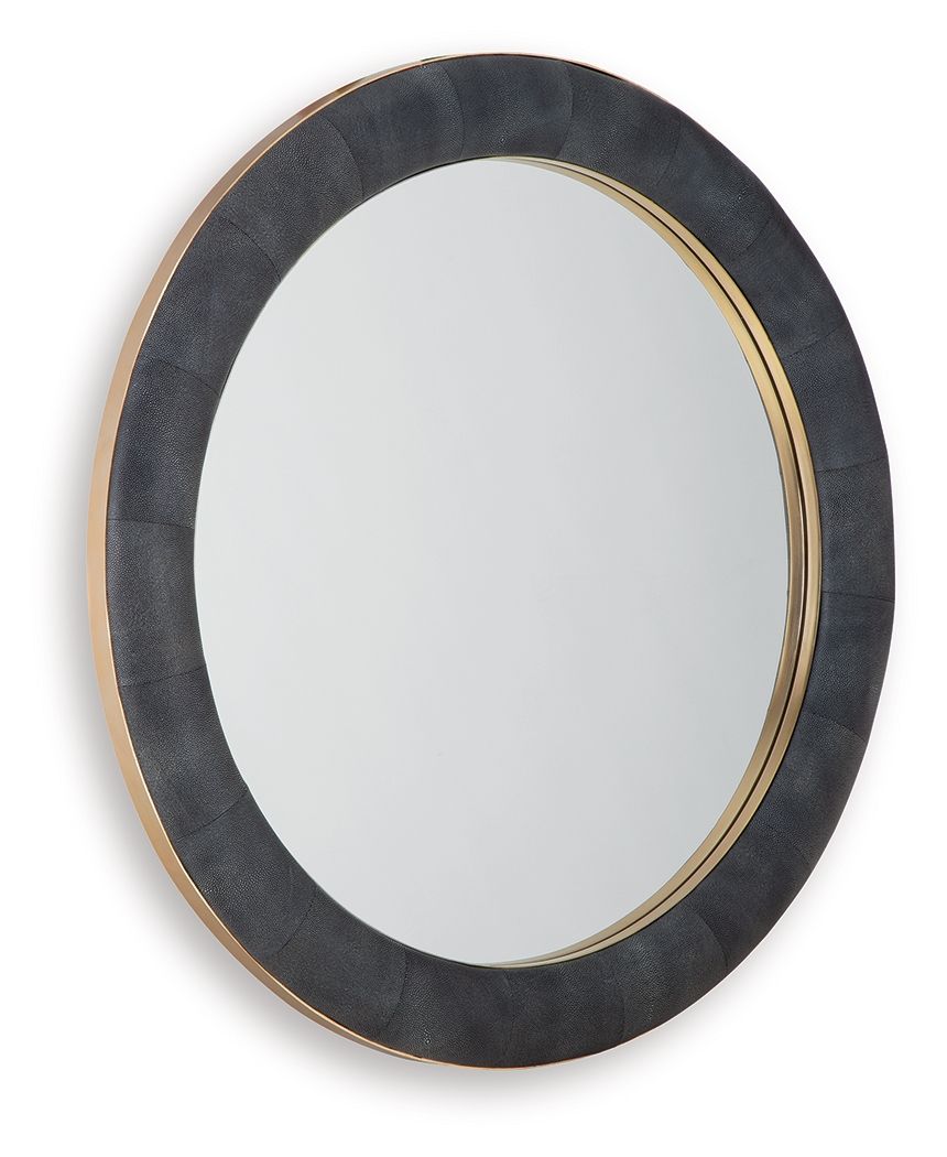 Corinsworth - Accent Mirror - Charcoal / Brass Finish - Hornell Furniture Outlet