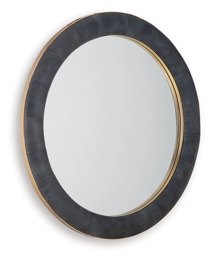 Corinsworth - Accent Mirror - Charcoal / Brass Finish - Hornell Furniture Outlet