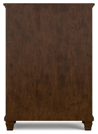 Danabrin - Brown - Five Drawer Chest - Hornell Furniture Outlet