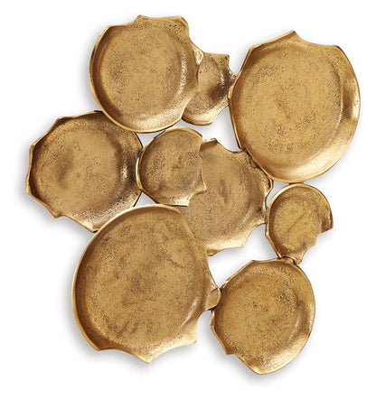 Gageton - Antique Gold Finish - Wall Decor - Hornell Furniture Outlet