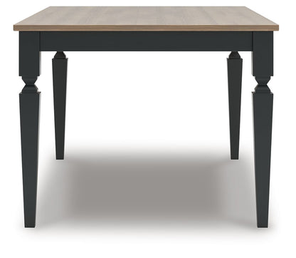 Brenkerton - Grayish Brown / Black - Rectangular Dining Room Table - Hornell Furniture Outlet