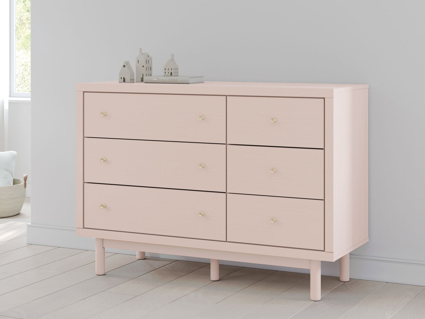 Wistenpine - Blush - Six Drawer Dresser - Hornell Furniture Outlet