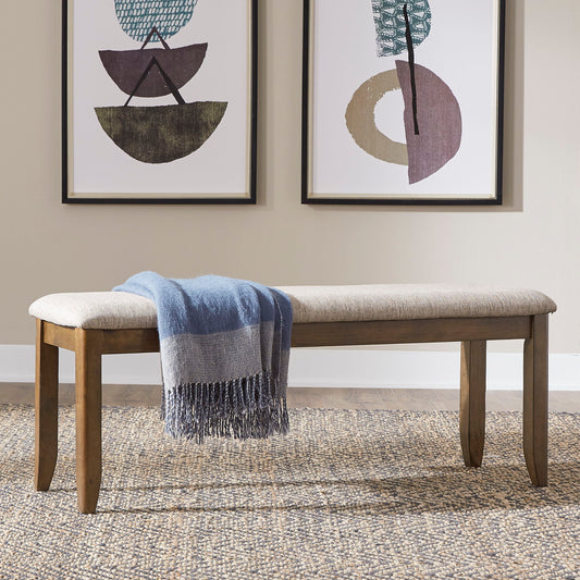 Santa Rosa - Upholstered Dining Bench - Light Brown - Hornell Furniture Outlet