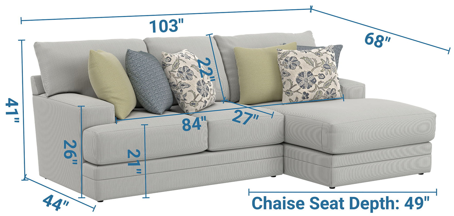 Stockbridge - Sectional With Comfort Coil Seating And 9 Accent Pillows Included - Hornell Furniture Outlet