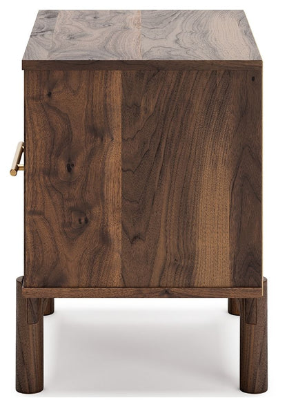Calverson - Mocha - One Drawer Night Stand - Medium - Hornell Furniture Outlet