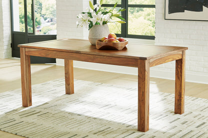 Dressonni - Brown - Rectangular Dining Room Butterfly Extension Table - Hornell Furniture Outlet