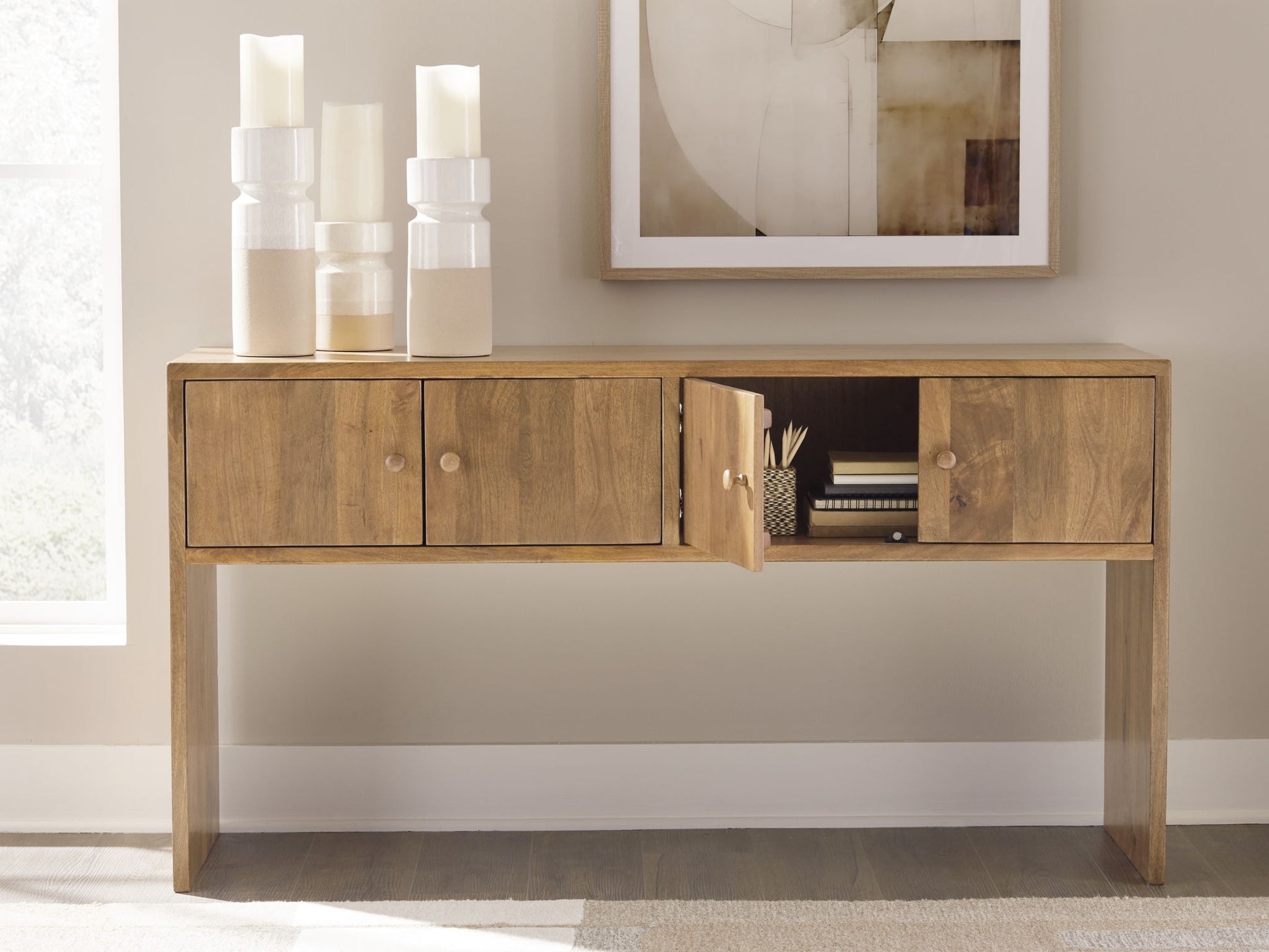 Ella Grove - Console - Rich Brown - Hornell Furniture Outlet