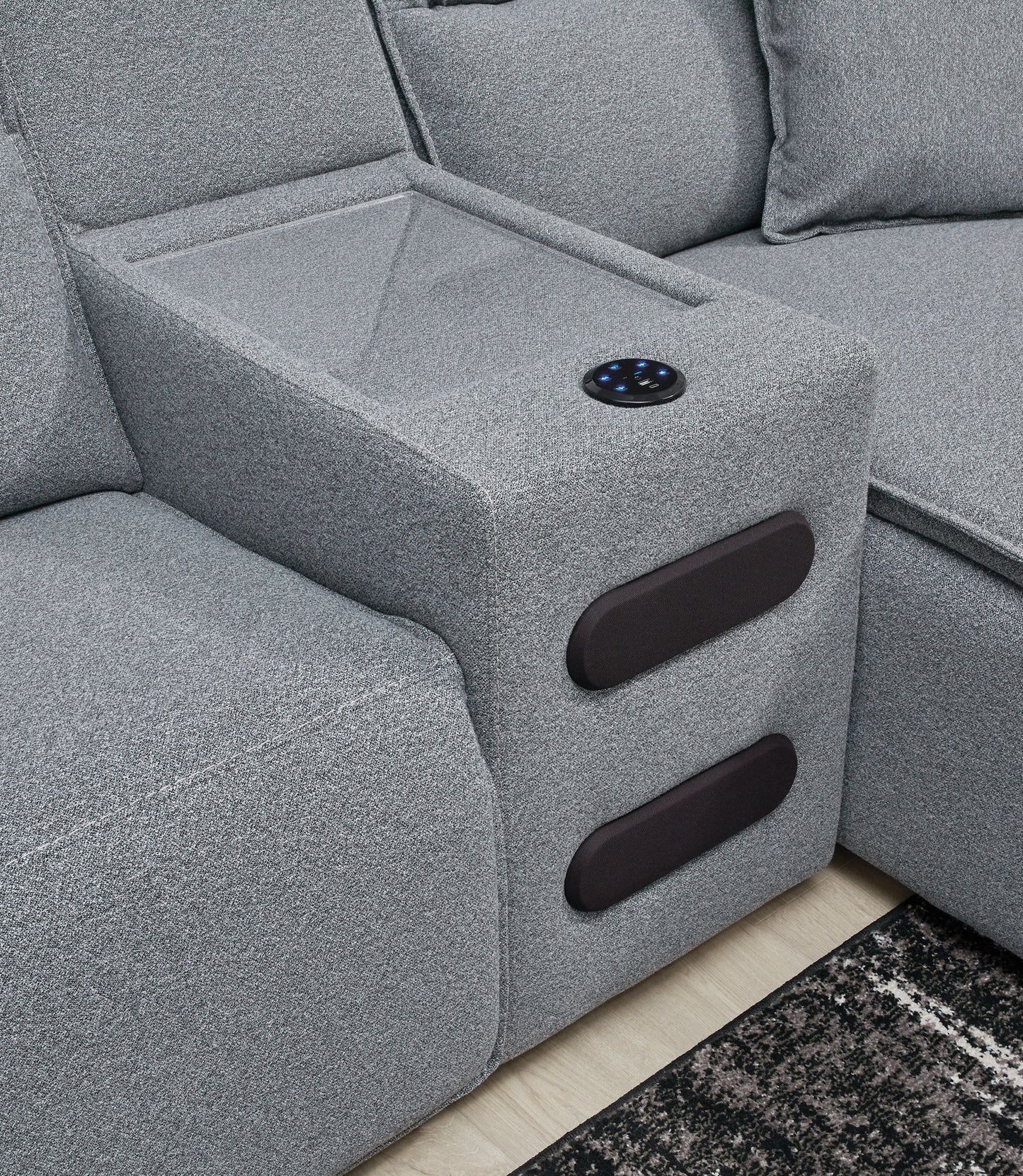 ModMax II - Salt And Pepper - Reclining Sectional - Hornell Furniture Outlet